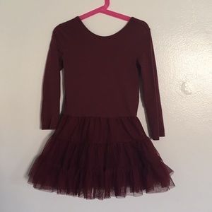 Cute girls tutu long sleeve dress